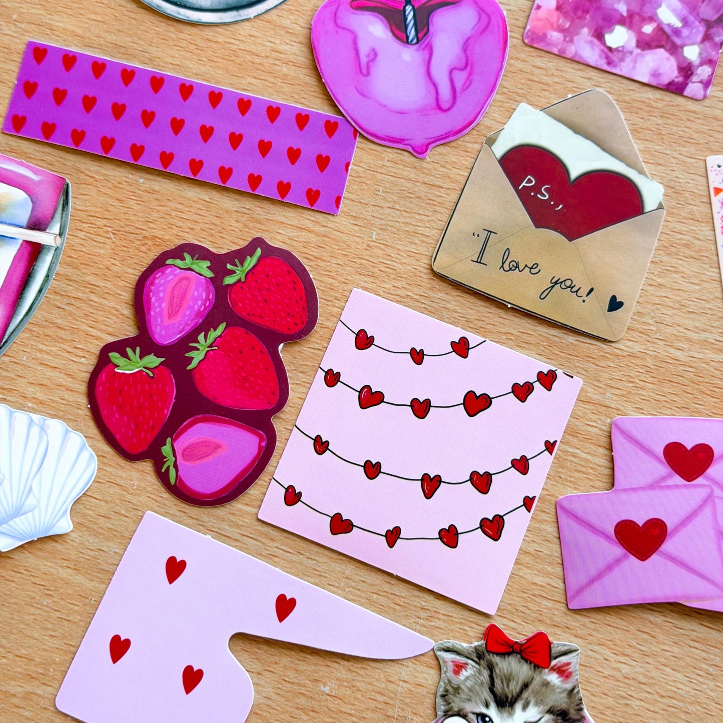 50 Red Valentines Day stickers, Romance Stickers, Red Romance, Pink lover Stickers, Valentines Day Love, Planner, Laptop, Phone Case