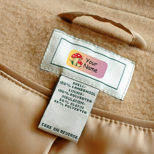 84 Custom Clothes Labels Stick On, Washable, Waterproof Stick On Name Tags, Washable School Uniform Labels, No Iron Clothing Labels