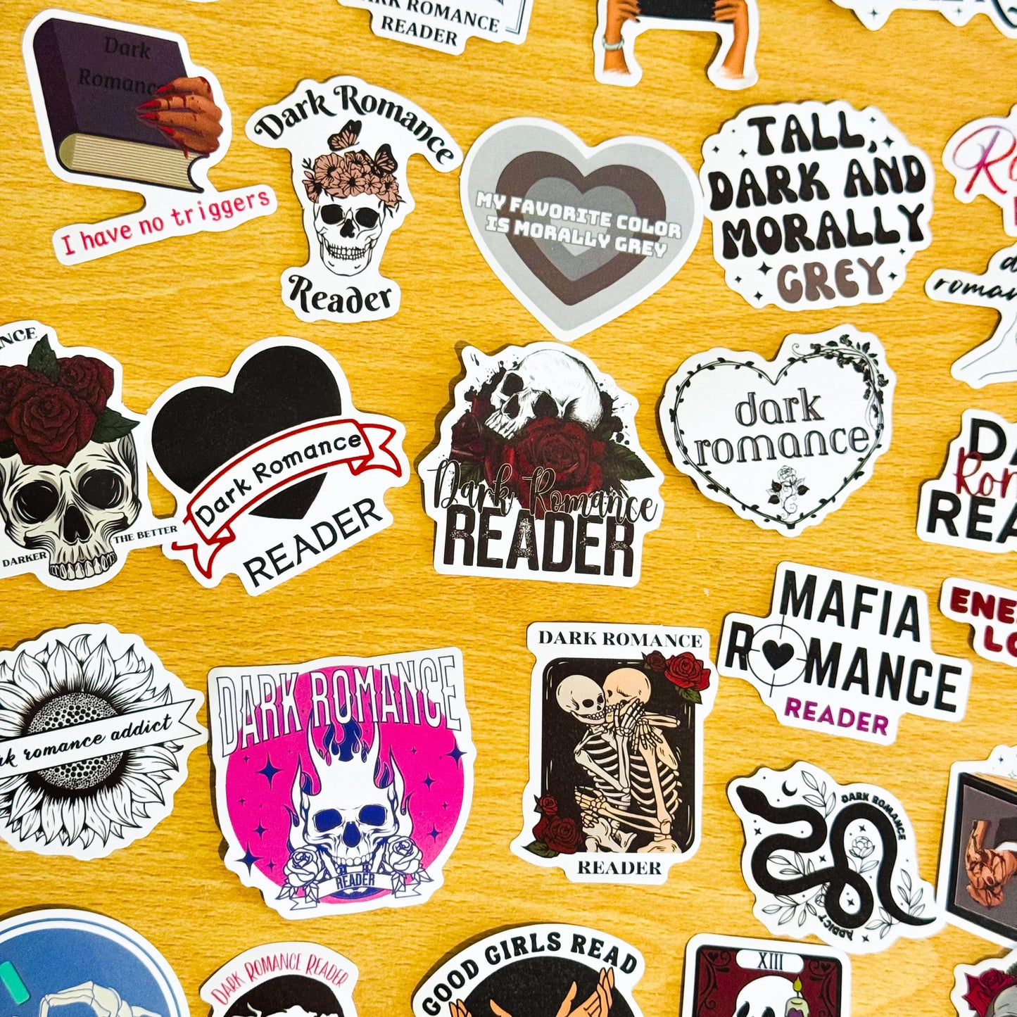 50 Dark Romance Stickers, Dark Smut Bookish Kindle Sticker Pack, Smutty Read Themed, Waterproof Laptop Stickers, Book Lover, phone case