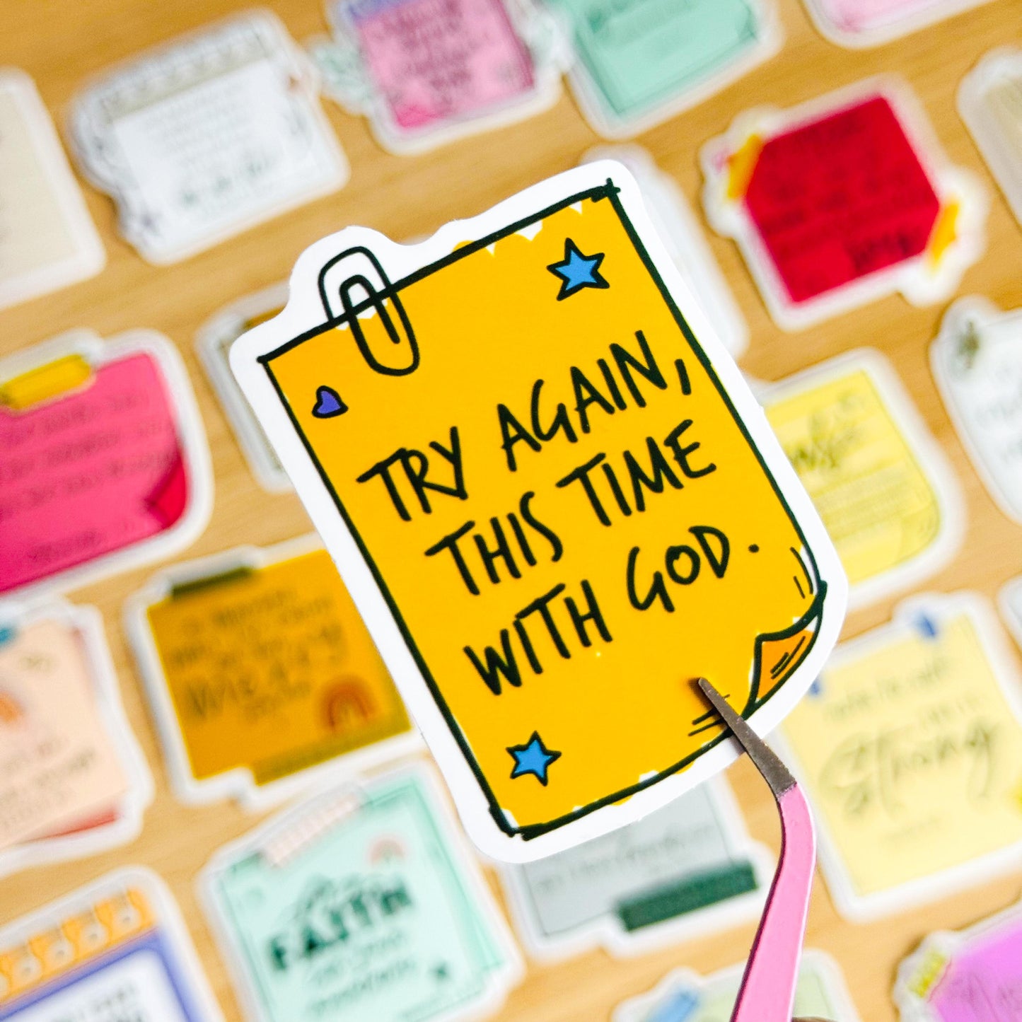 50pcs Inspirational Bible Quotes Stickers, Faith, Vinyl Decals for Laptops, Notebooks, Guitars, Water Bottles, Christian Aesthetic