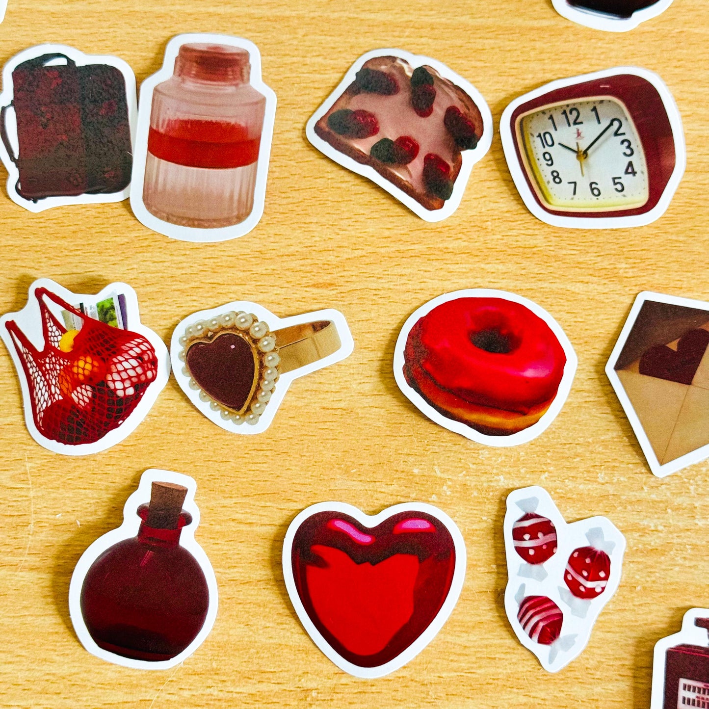 50 Red Valentines Day stickers, Romance Stickers, Red Romance, lover Stickers, Valentines Day Love, Planner, Laptop, Phone Case