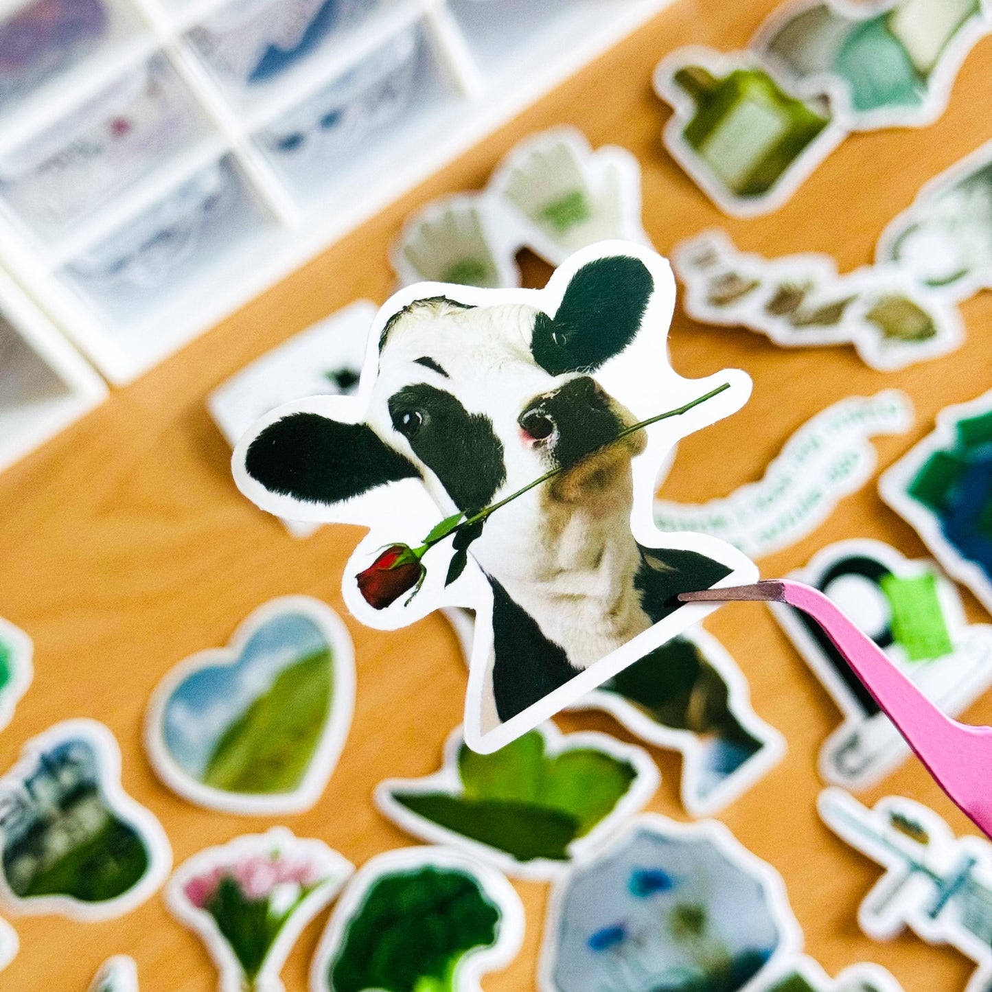 50 Green Stickers Pack, Self love, Green Aesthetic stickers, Craft Stickers for Journaling, Planners, Scrapbooking, Laptops, phone case