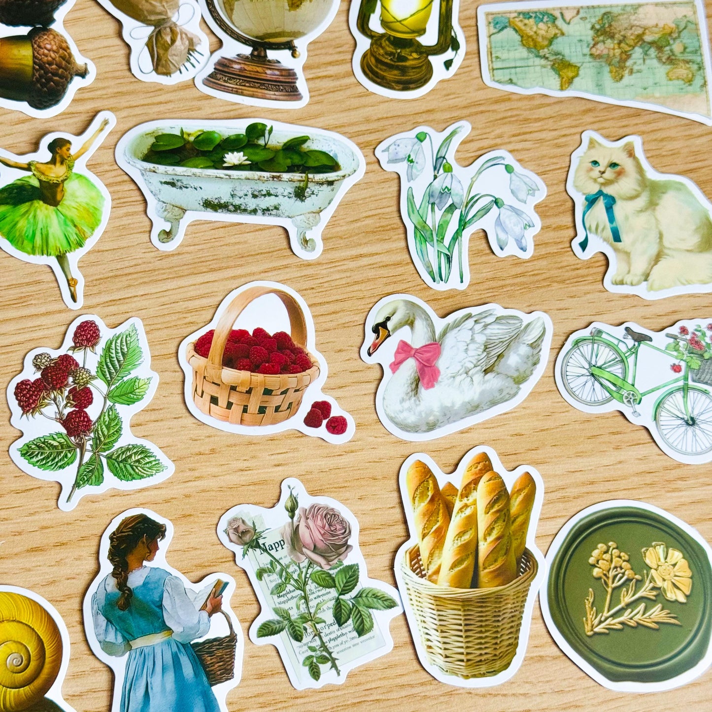 50pcs Aesthetic Green Stickers, Green Sticker Pack, Green Stickers, Waterproof Sticker Bundle, Die Cut Stickers, VSCO Green Stickers