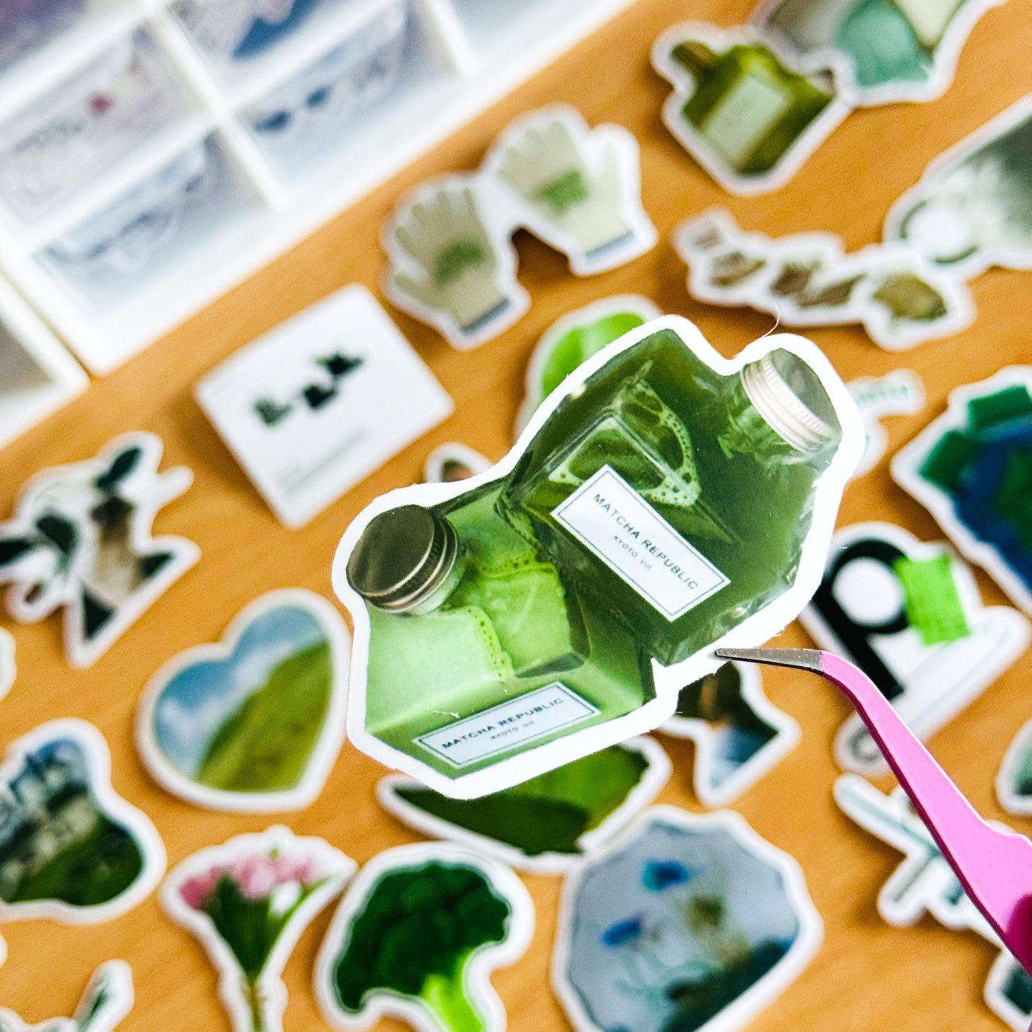 50 Green Stickers Pack, Self love, Green Aesthetic stickers, Craft Stickers for Journaling, Planners, Scrapbooking, Laptops, phone case