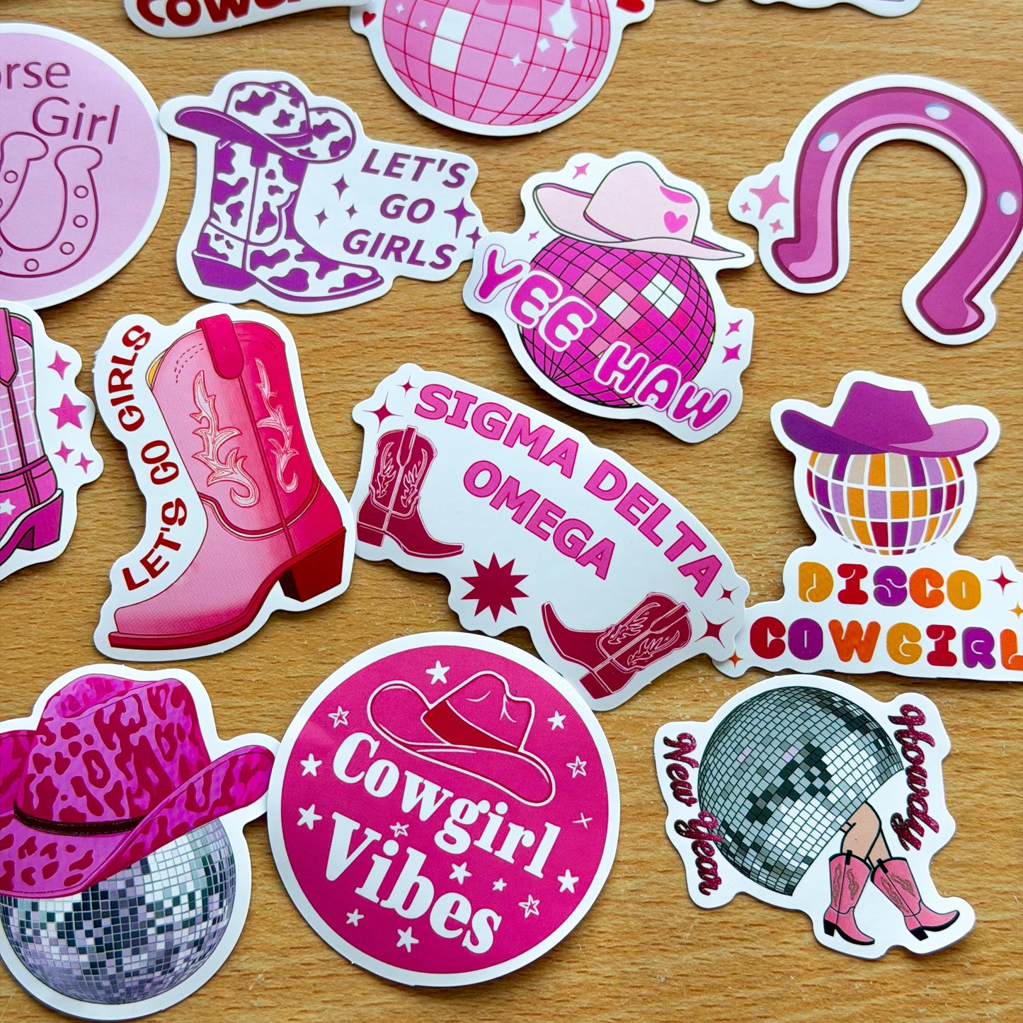 50pcs Disco Cowgirl Stickers, Girly Aesthetic Sticker Pack, Y2K Stickers, Retro Stickers, Kindle Stickers, Planner, Laptop, Phone Case