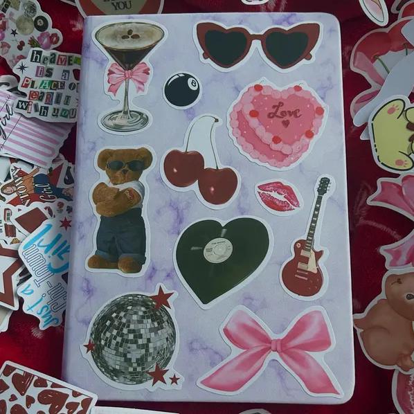 50pcs Downtown Girly Aesthetic Sticker Pack, Y2K Stickers, Retro Stickers, Coquette Pinterest Kindle Stickers, Planner, Laptop, Phone Case