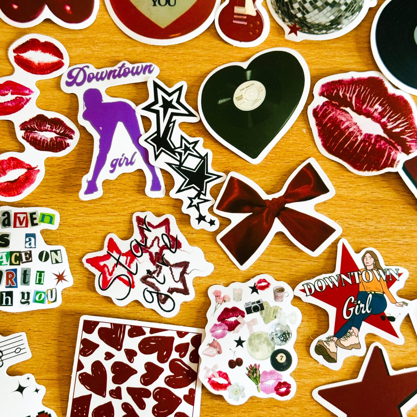 50pcs Downtown Girly Aesthetic Sticker Pack, Y2K Stickers, Retro Stickers, Coquette Pinterest Kindle Stickers, Planner, Laptop, Phone Case