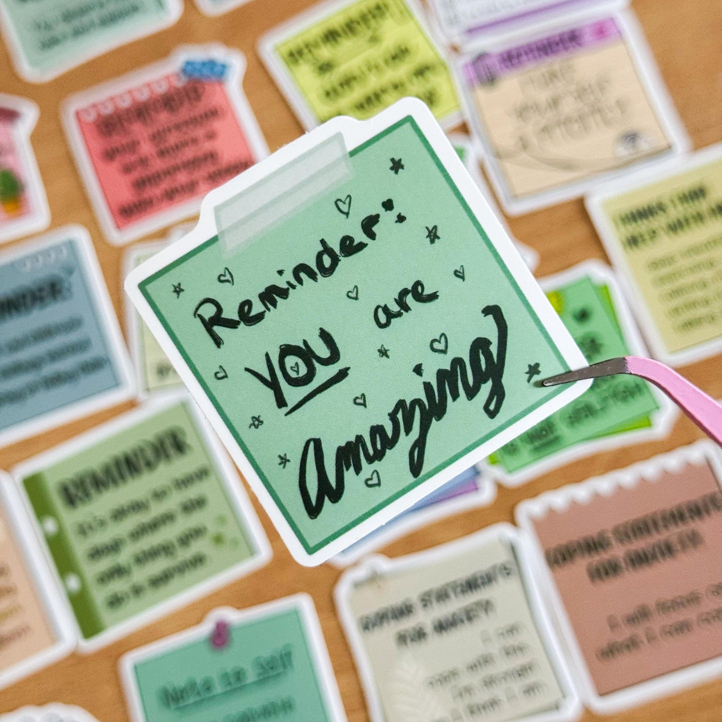 50 Pcs Positive Affirmation Stickers Set, Reminder Sticky Notes, Self Love, PVC Waterproof Decals Journals, Phone Cases, Laptops, Bottles