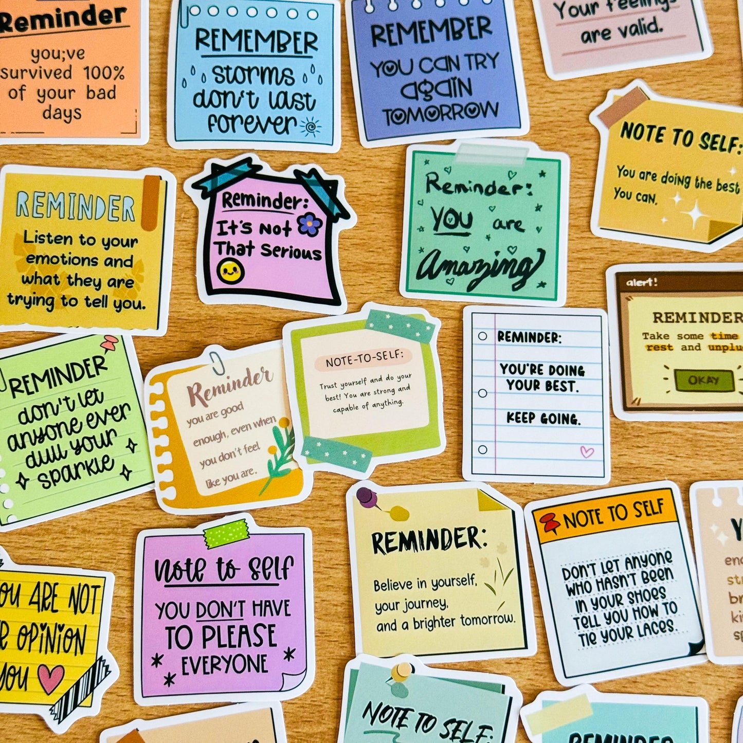 50 Pcs Positive Affirmation Stickers Set, Reminder Sticky Notes, Self Love, PVC Waterproof Decals Journals, Phone Cases, Laptops, Bottles