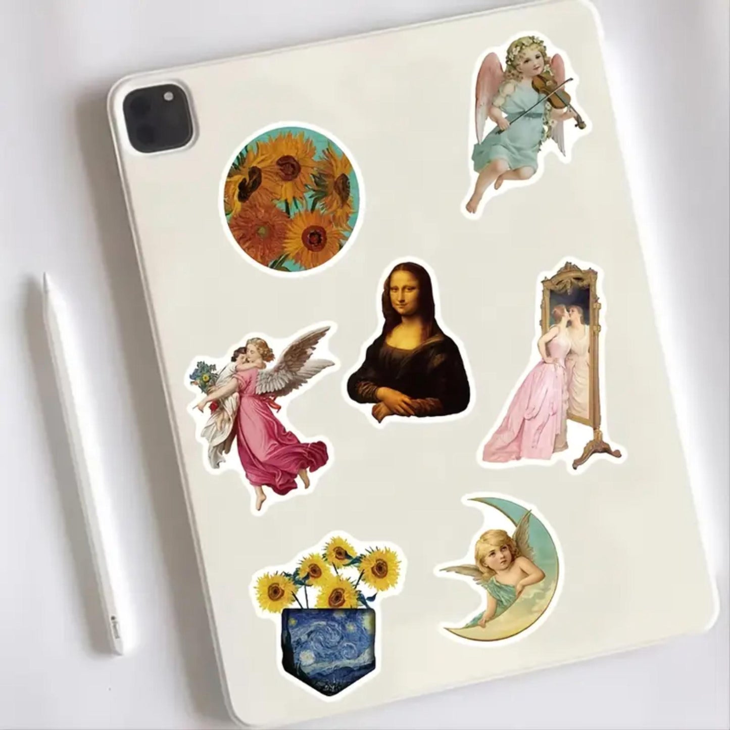 50Pcs Famous Paintings Vinyl Sticker Pack, Art Stickers, Art Lover Gift, Skateboard Laptop Car Decals, Phone cover stickers