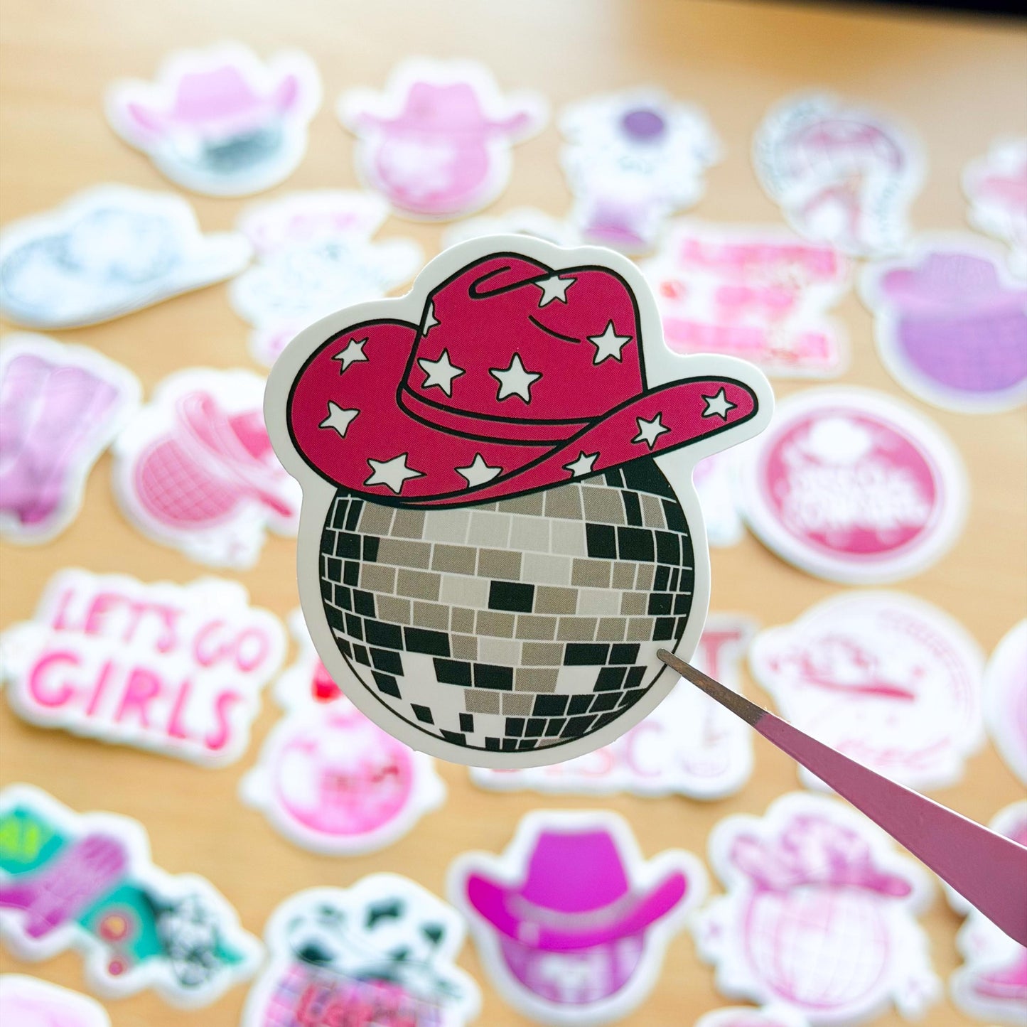 50pcs Disco Cowgirl Stickers, Girly Aesthetic Sticker Pack, Y2K Stickers, Retro Stickers, Kindle Stickers, Planner, Laptop, Phone Case
