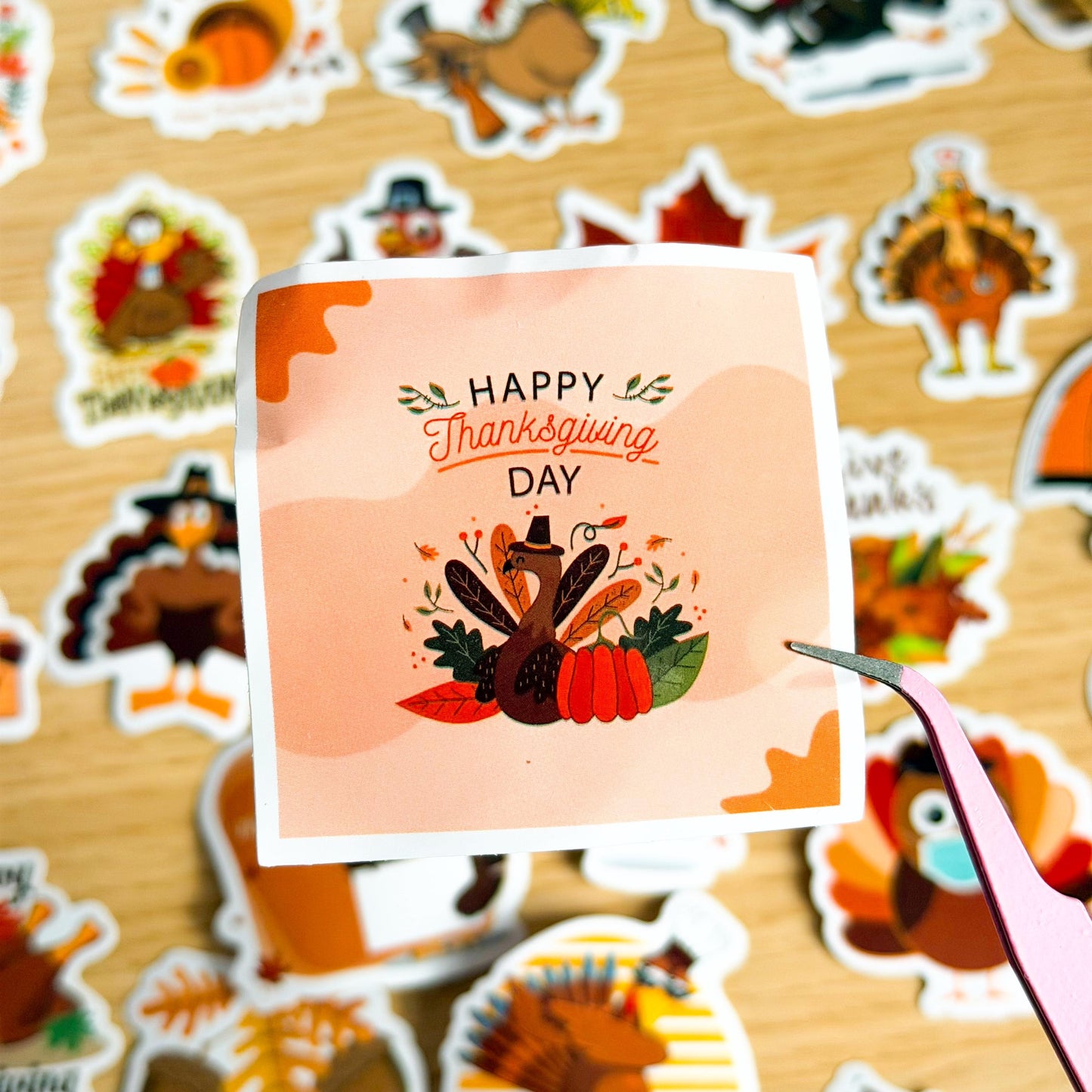 75 Pcs Thanksgiving Stickers, Fall Vinyl Sticker, Pumpkins, Turkeys, Leaves, Corn Decals for Journals, Planners, Scrapbooking