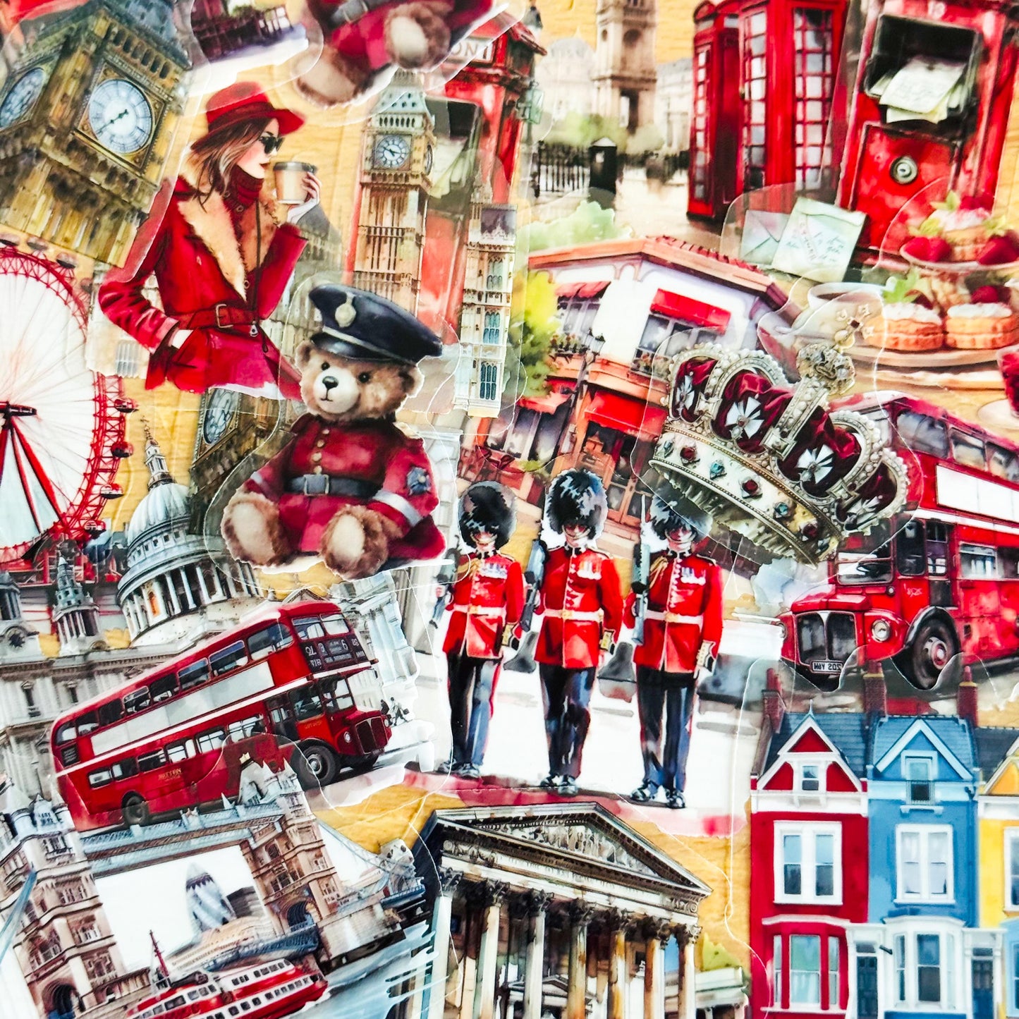 30 London Stickers, Decal stickers, Big ben, London Eye Stickers, transparent, vinyl stickers, Travel Stickers, Planner, Laptop, Phone Case