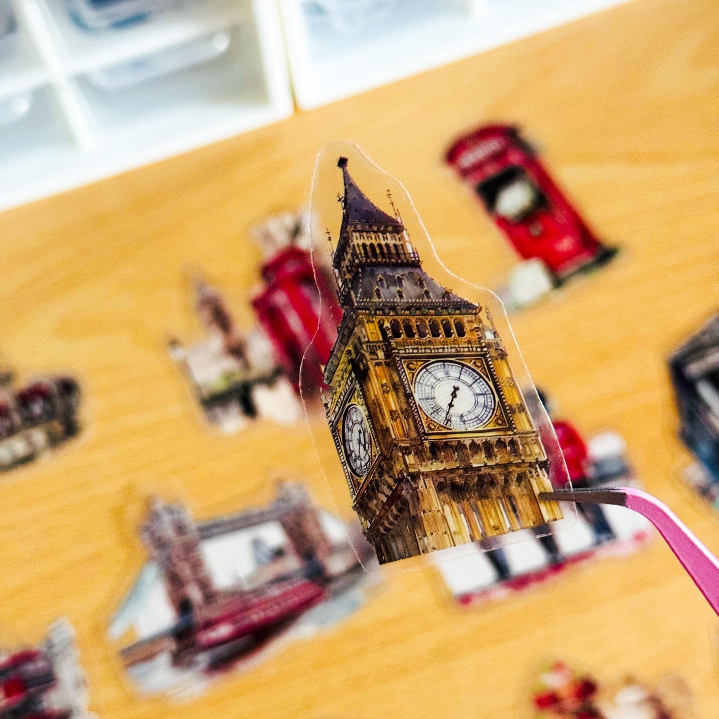30 London Stickers, Decal stickers, Big ben, London Eye Stickers, transparent, vinyl stickers, Travel Stickers, Planner, Laptop, Phone Case