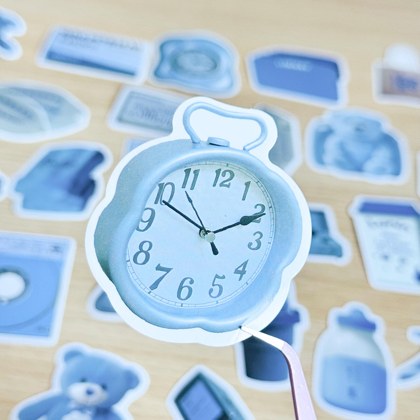 50Pcs Blue Aesthetic Stickers, Blue Sticker Pack, Blue Stickers, Waterproof Sticker Bundle, Die Cut Stickers, VSCO Blue Stickers
