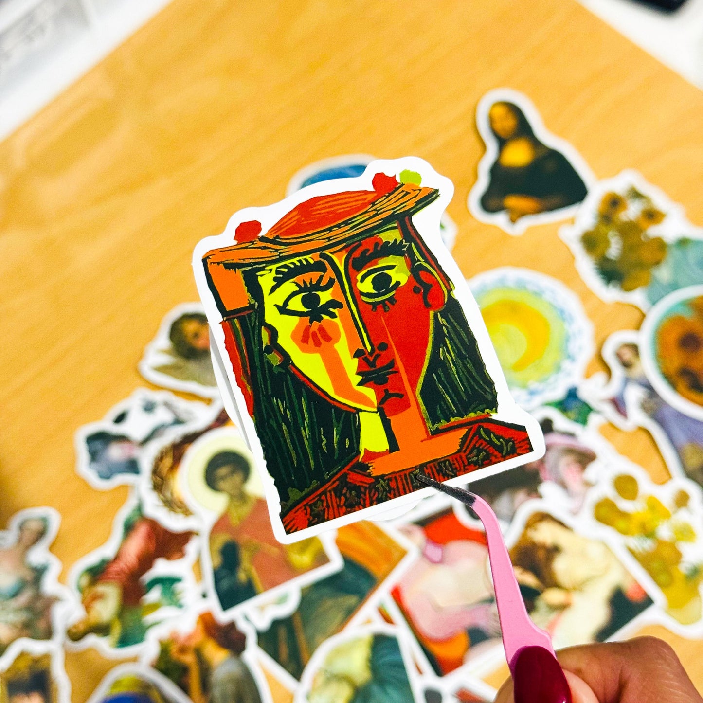 50Pcs Famous Paintings Vinyl Sticker Pack, Art Stickers, Art Lover Gift, Skateboard Laptop Car Decals, Phone cover stickers