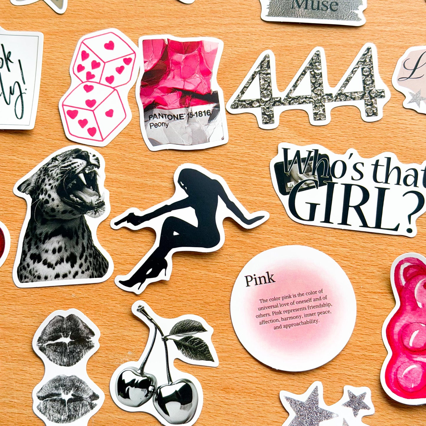 50pcs Silver Downtown Girly Aesthetic Stickers, Y2K Stickers, 444, Lucky, Retro, Coquette Pinterest Kindle, Planner, Laptop, Phone Case