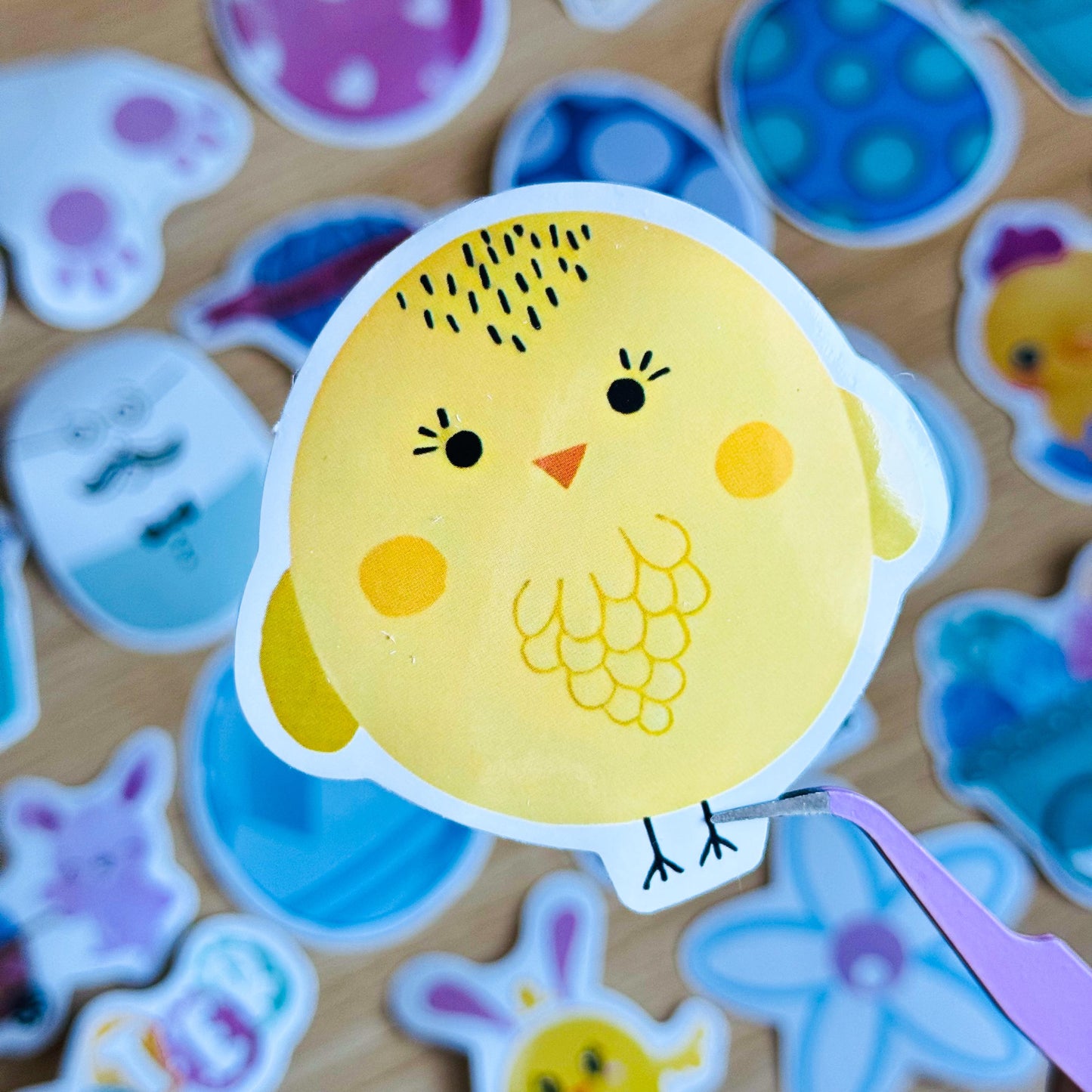 50pcs Easter Egg Stickers Set, Cute Easter Stickers, Waterproof, Reusable Paper, Scrapbooking, Journal, Sticker, Planner, Laptop, Phone Case