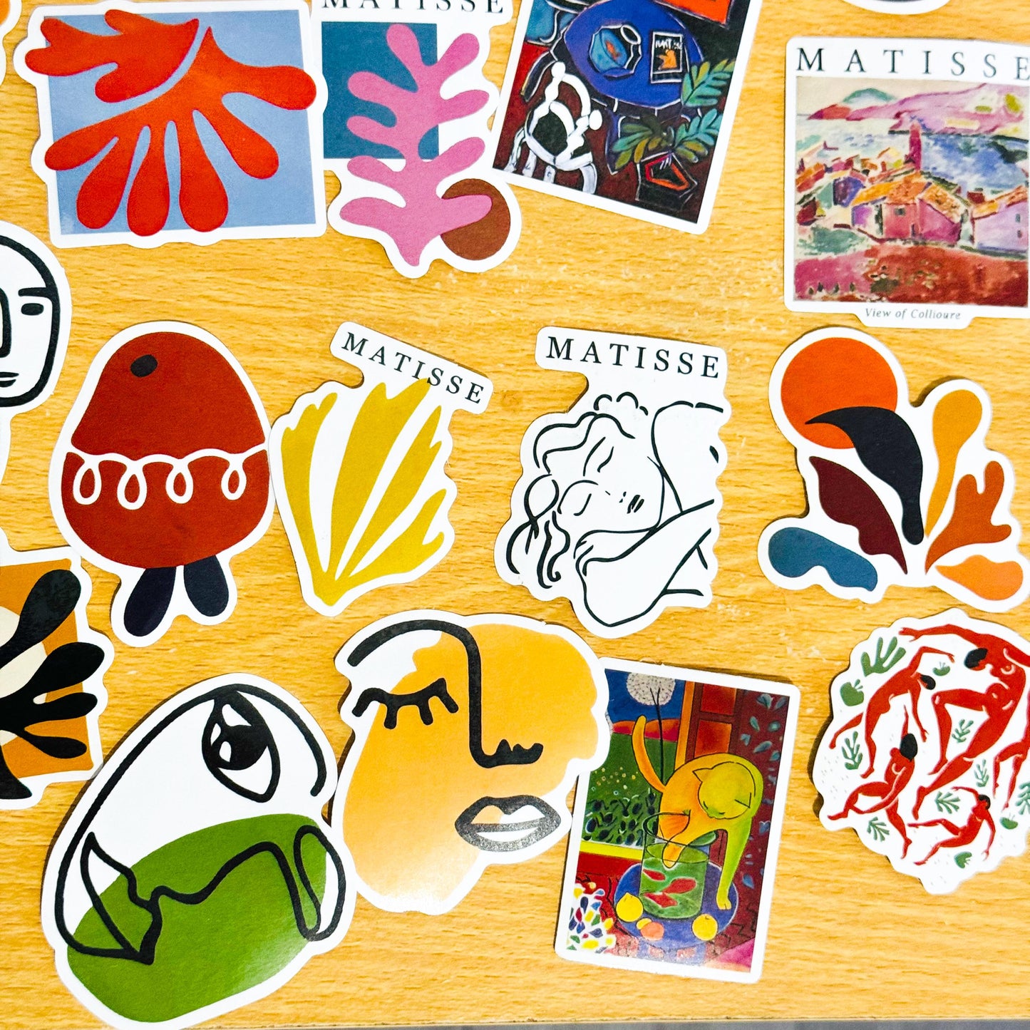 50 Matisse Stickers Pack, Vinyl abstract art, Die Cut Decal Set, Waterproof, Aesthetic, Planner Scrapbook, abstract, Skateboard Laptop Phone