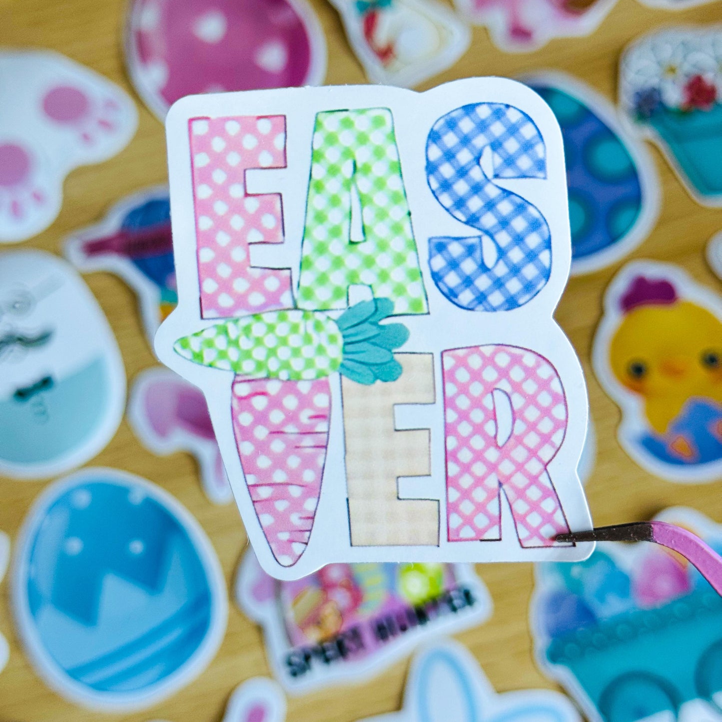 50pcs Easter Egg Stickers Set, Cute Easter Stickers, Waterproof, Reusable Paper, Scrapbooking, Journal, Sticker, Planner, Laptop, Phone Case