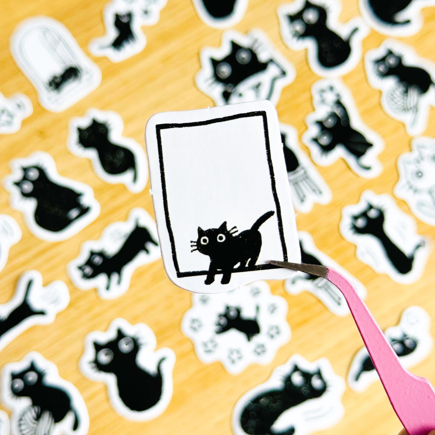 40pcs Black Cat Stickers, Kawaii Vinyl Decals, Scrapbooking, Journals, , Gothic Aesthetic, Kindle Stickers, Planner, Laptop, Phone Case