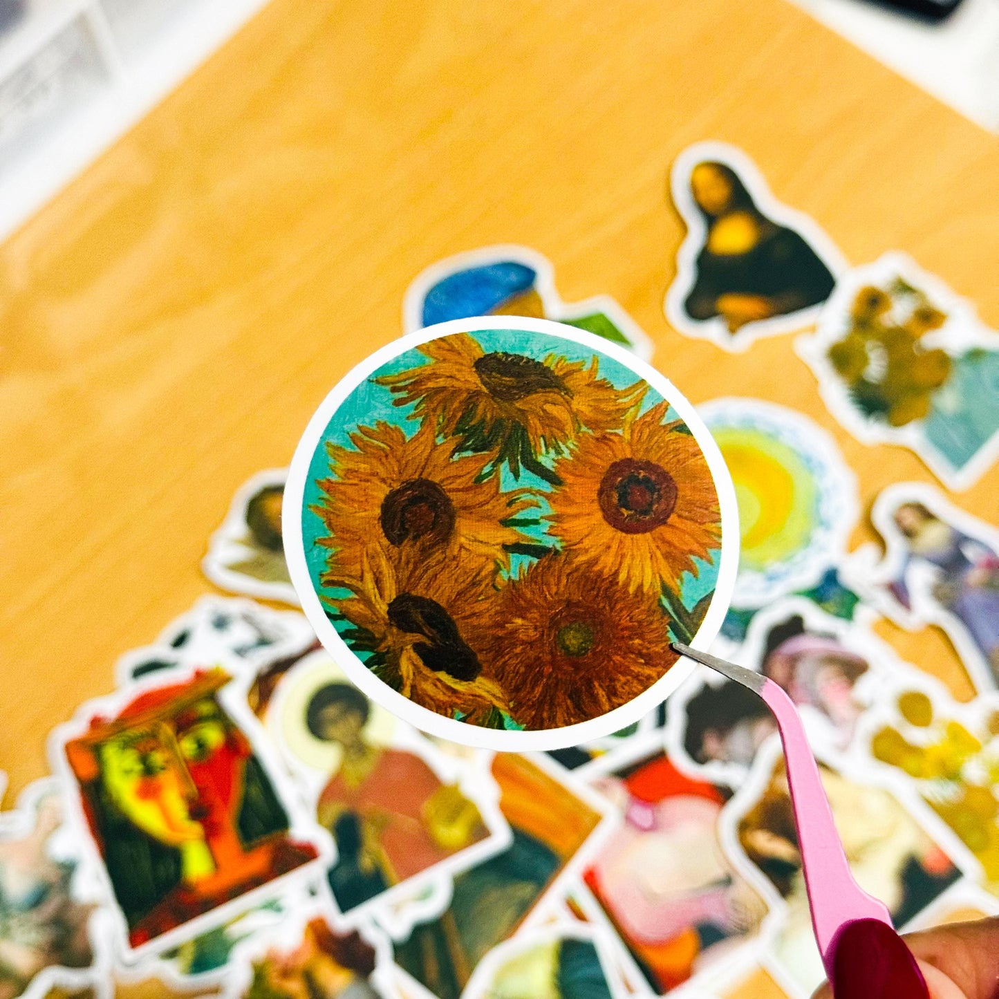 50Pcs Famous Paintings Vinyl Sticker Pack, Art Stickers, Art Lover Gift, Skateboard Laptop Car Decals, Phone cover stickers
