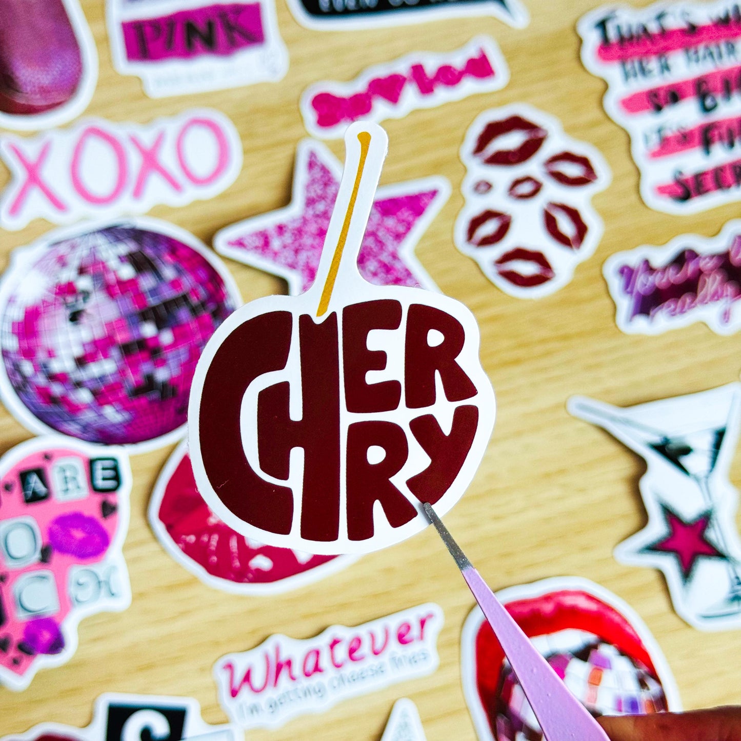 50pcs Pink Downtown Girly Aesthetic Stickers, Y2K Stickers, Retro Stickers, Coquette Pinterest Kindle, Planner, Laptop, Phone Case, Pink
