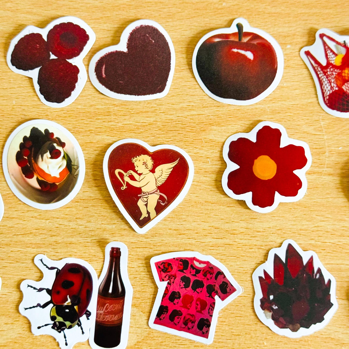 50 Red Valentines Day stickers, Romance Stickers, Red Romance, lover Stickers, Valentines Day Love, Planner, Laptop, Phone Case