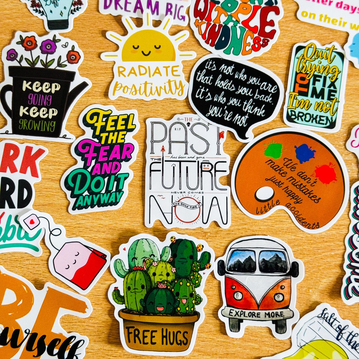 50pcs Inspirational Words Stickers, Vinyl Waterproof Stickers For Water Bottle, Car, Cup Phone case, Skateboard Luggage, Classroom Decor