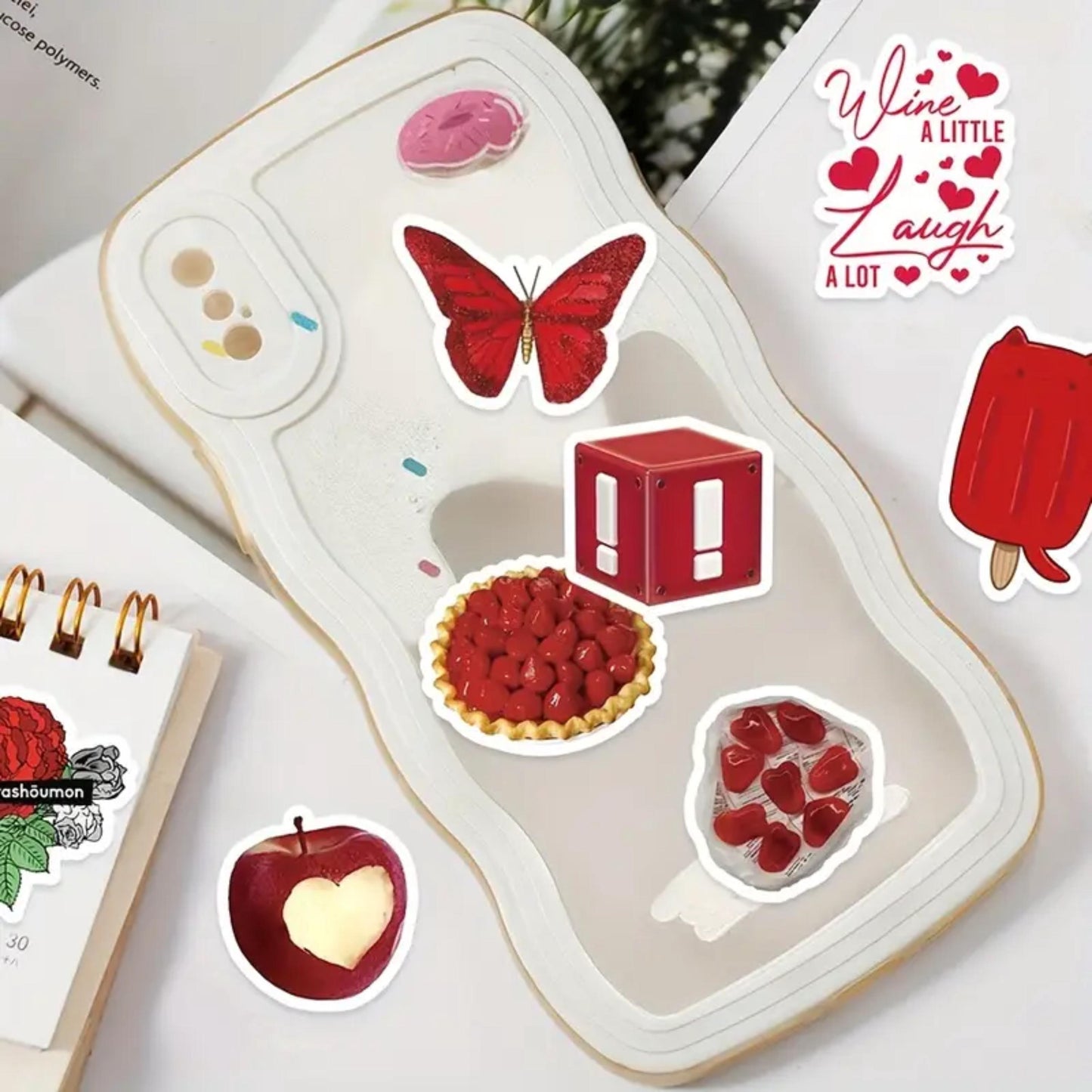 30 Red Valentine  Corny stickers, Romance Stickers, Red Romance, lover Stickers, Valentines Day Love, Planner, Laptop, Phone Case