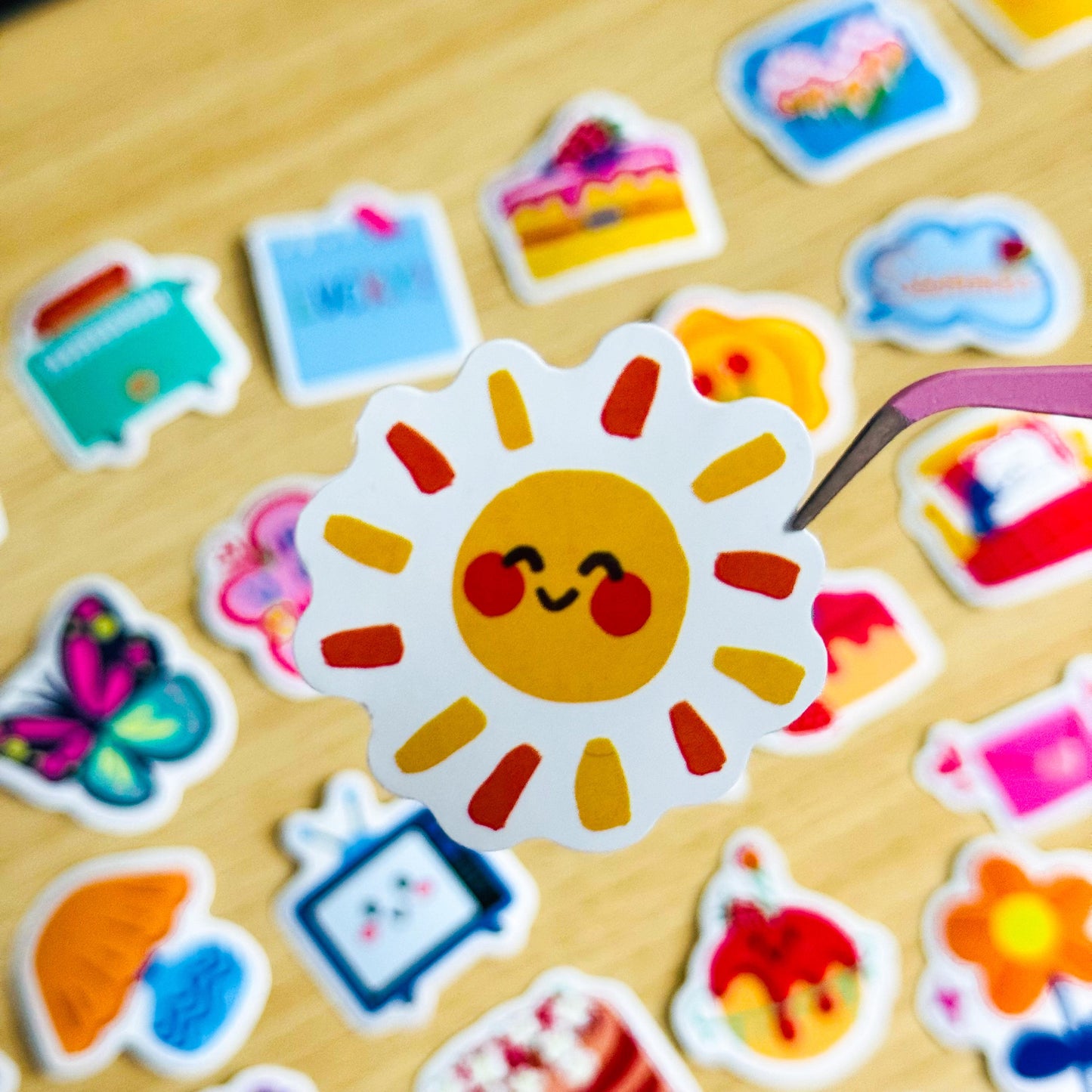 50pcs Vinyl Waterproof Journal Stickers, Craft Grab Bag Scrapbook Junk journal, Flowers, Cake, Food, Planner, Laptop, Phone Case