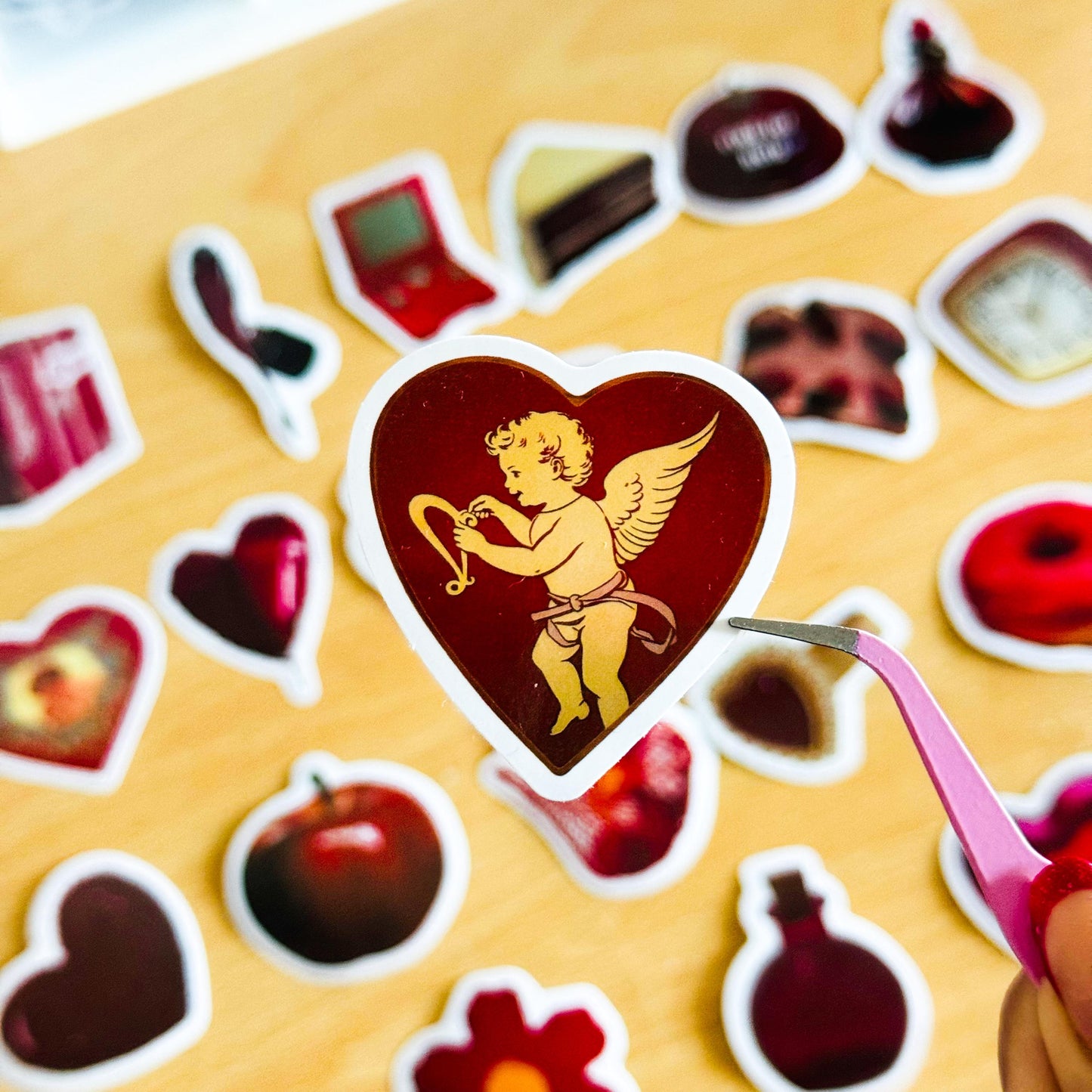 50 Red Valentines Day stickers, Romance Stickers, Red Romance, lover Stickers, Valentines Day Love, Planner, Laptop, Phone Case
