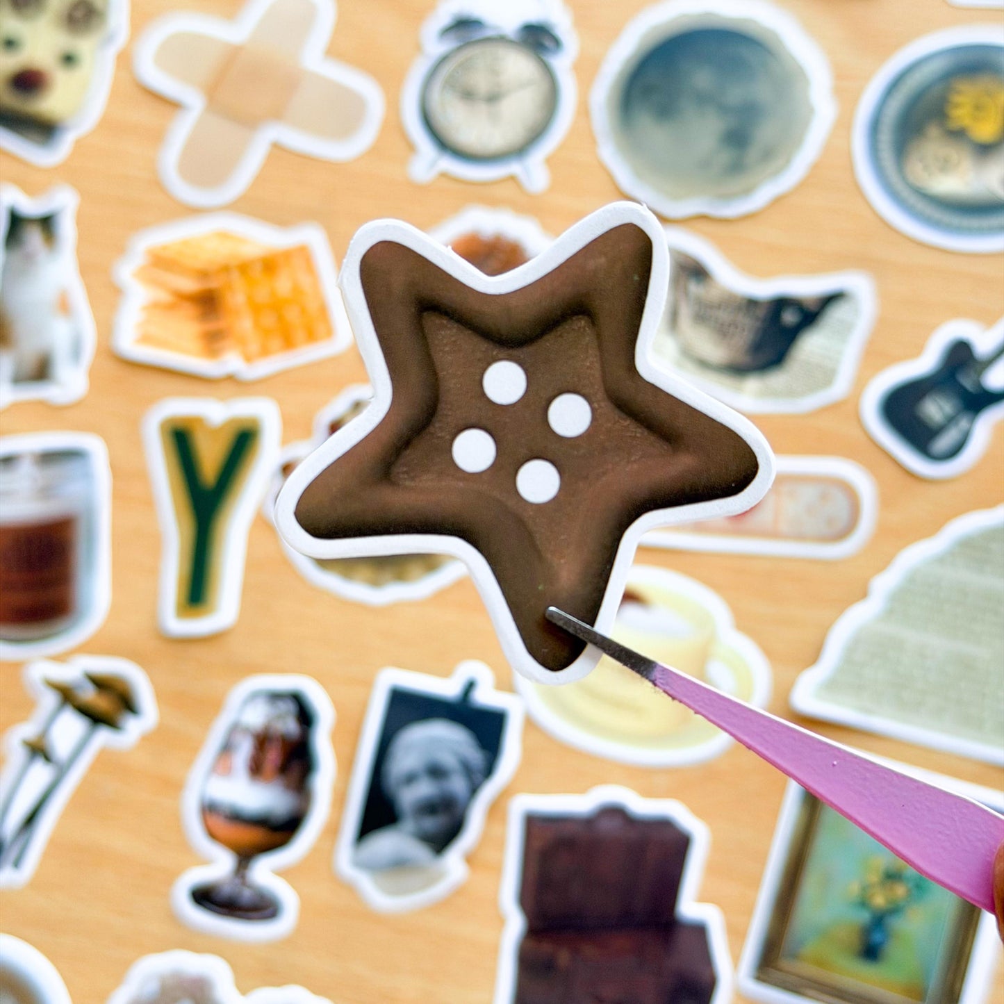 60pcs Brown Aesthetic Vinyl Stickers, Old School, Nostalgic Autumn, Y2K, Retro Stickers, Kindle, Planner, Laptop, Phone Case