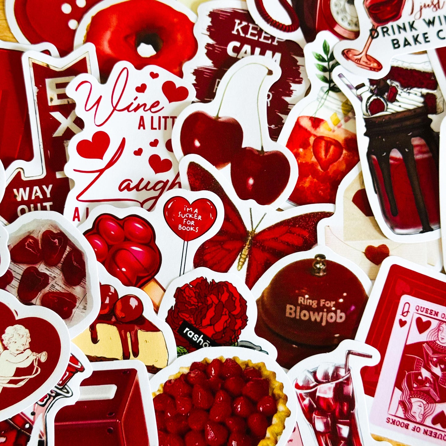 30 Red Valentine  Corny stickers, Romance Stickers, Red Romance, lover Stickers, Valentines Day Love, Planner, Laptop, Phone Case