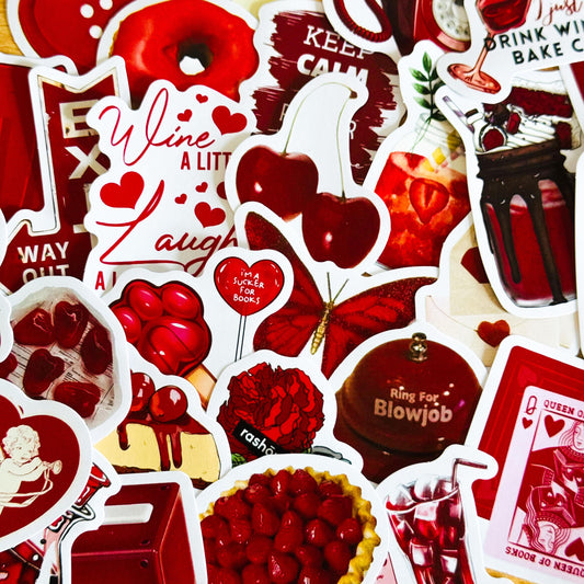 30 Red Valentine  Corny stickers, Romance Stickers, Red Romance, lover Stickers, Valentines Day Love, Planner, Laptop, Phone Case